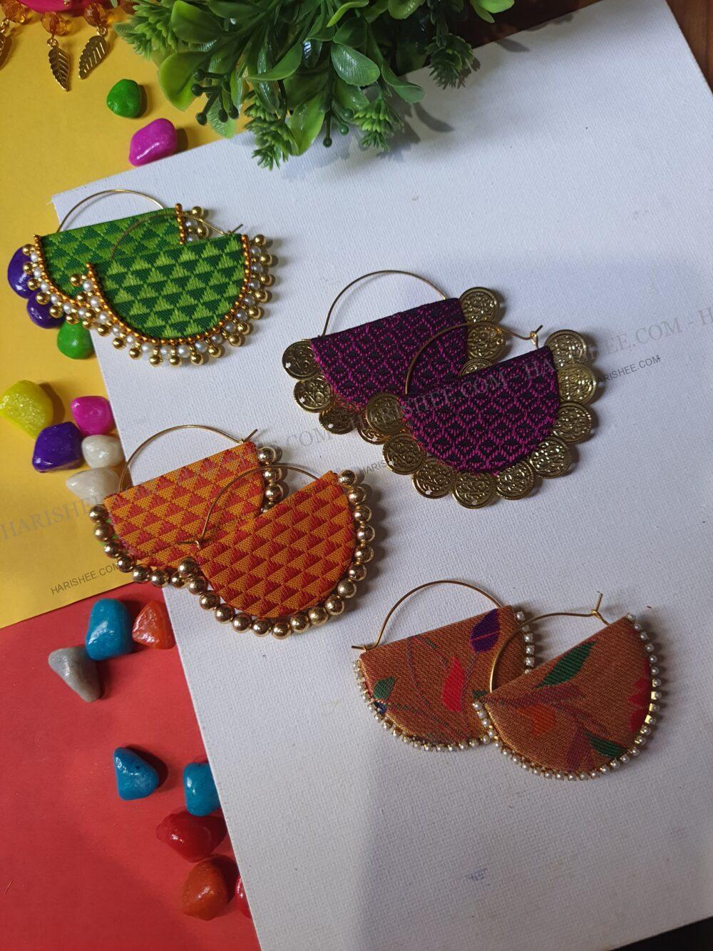Hoop Earings - Khan Fabric Earings
