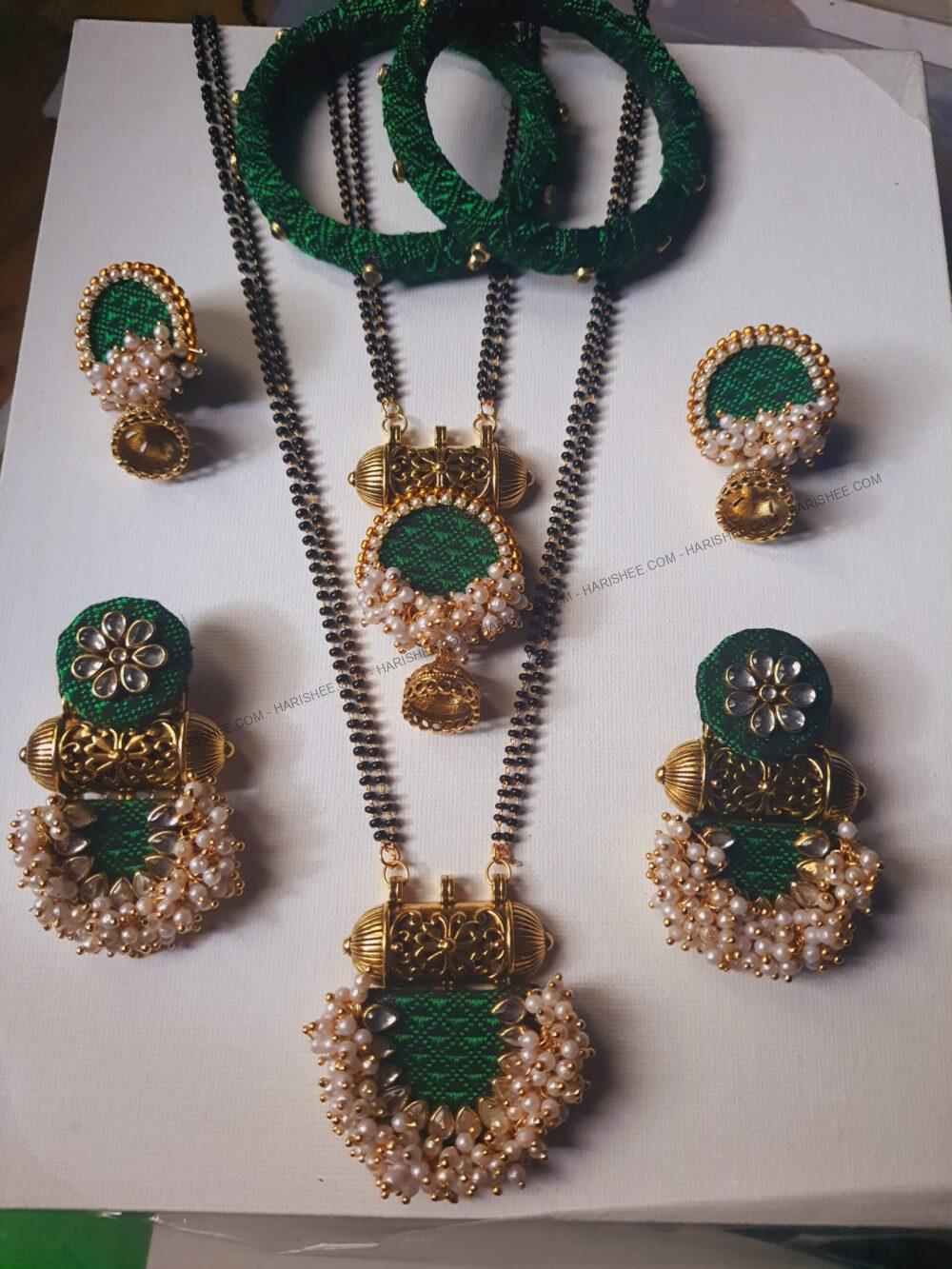 Yamini Set - khan fabric jewelry set