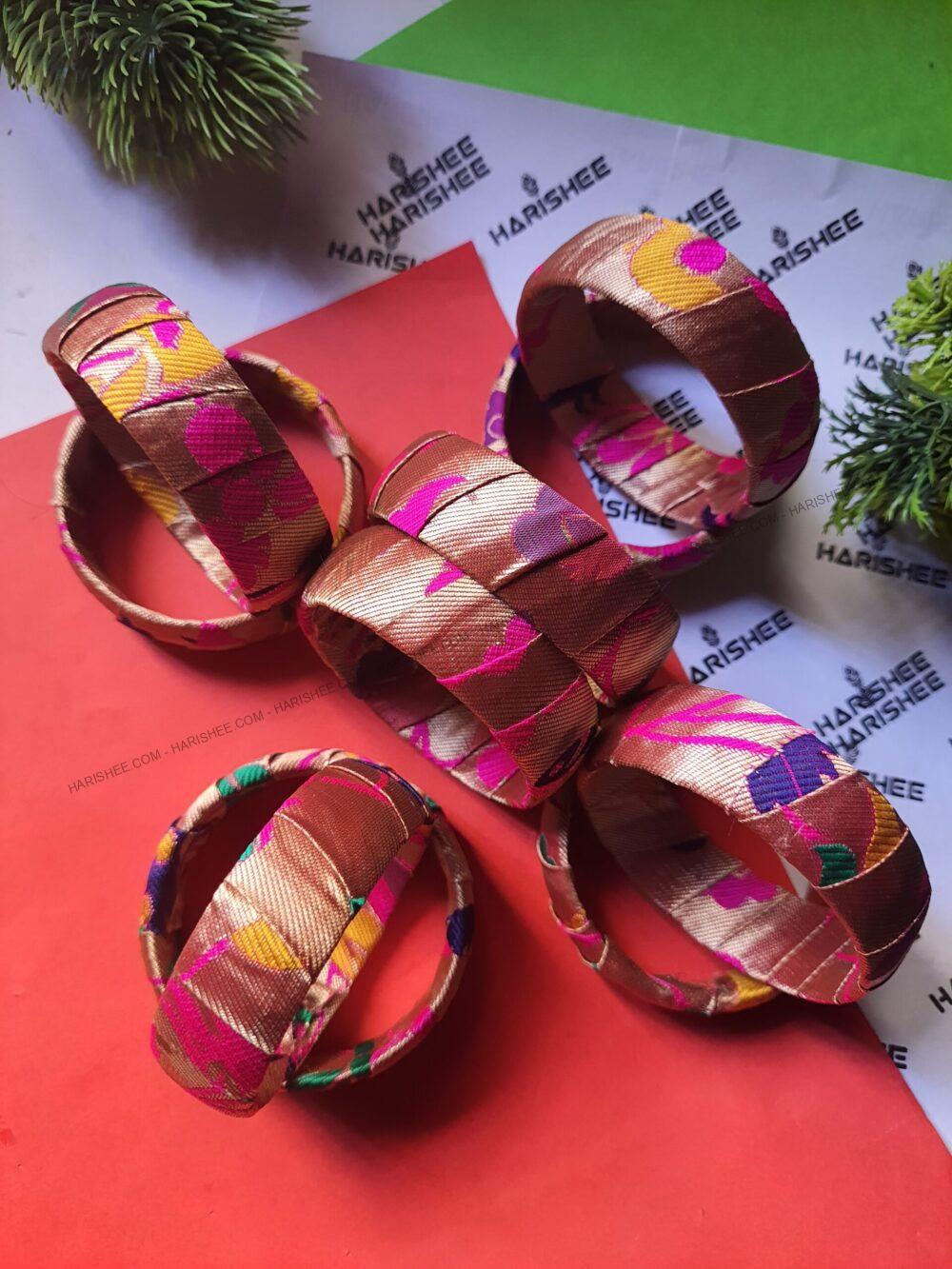 Aamira - RaniPink Paithani Bangles Set