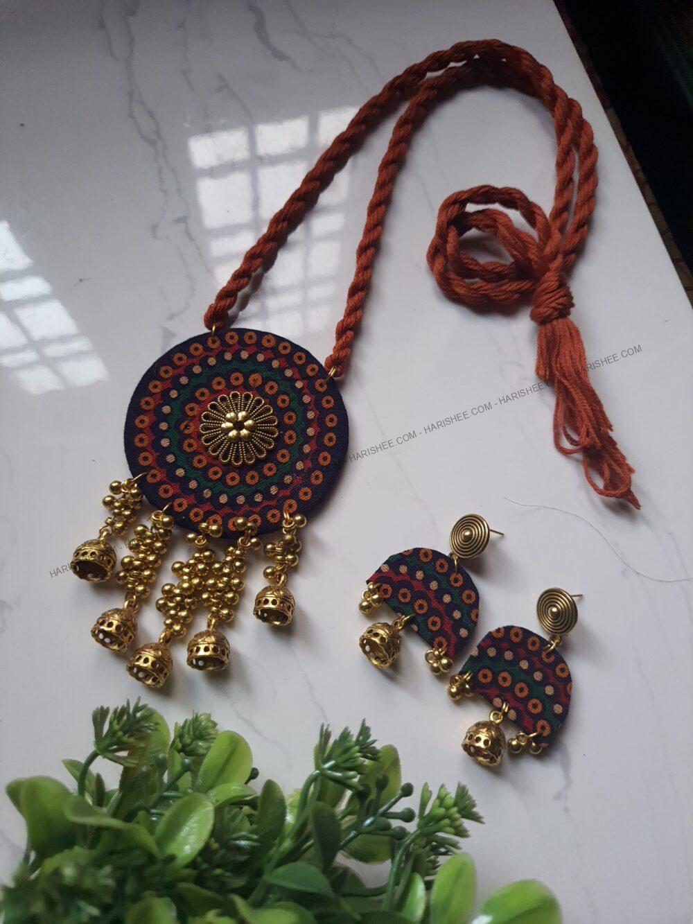 Surbhi Set- Gujaari febric jewelery oxidized