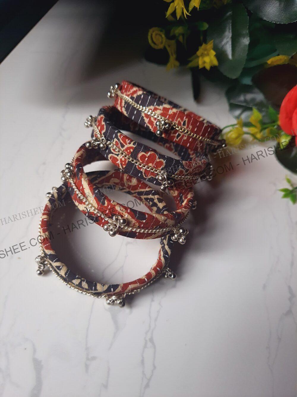 Kalamkari febric jewelery oxidized