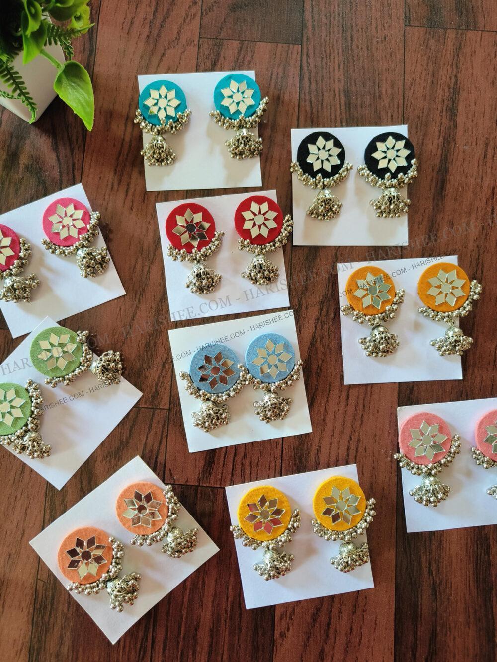 Mirror Jhumka Earings - Navratri Earings